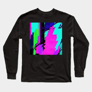 Broken 90s Kid Glitched Aesthetic Long Sleeve T-Shirt